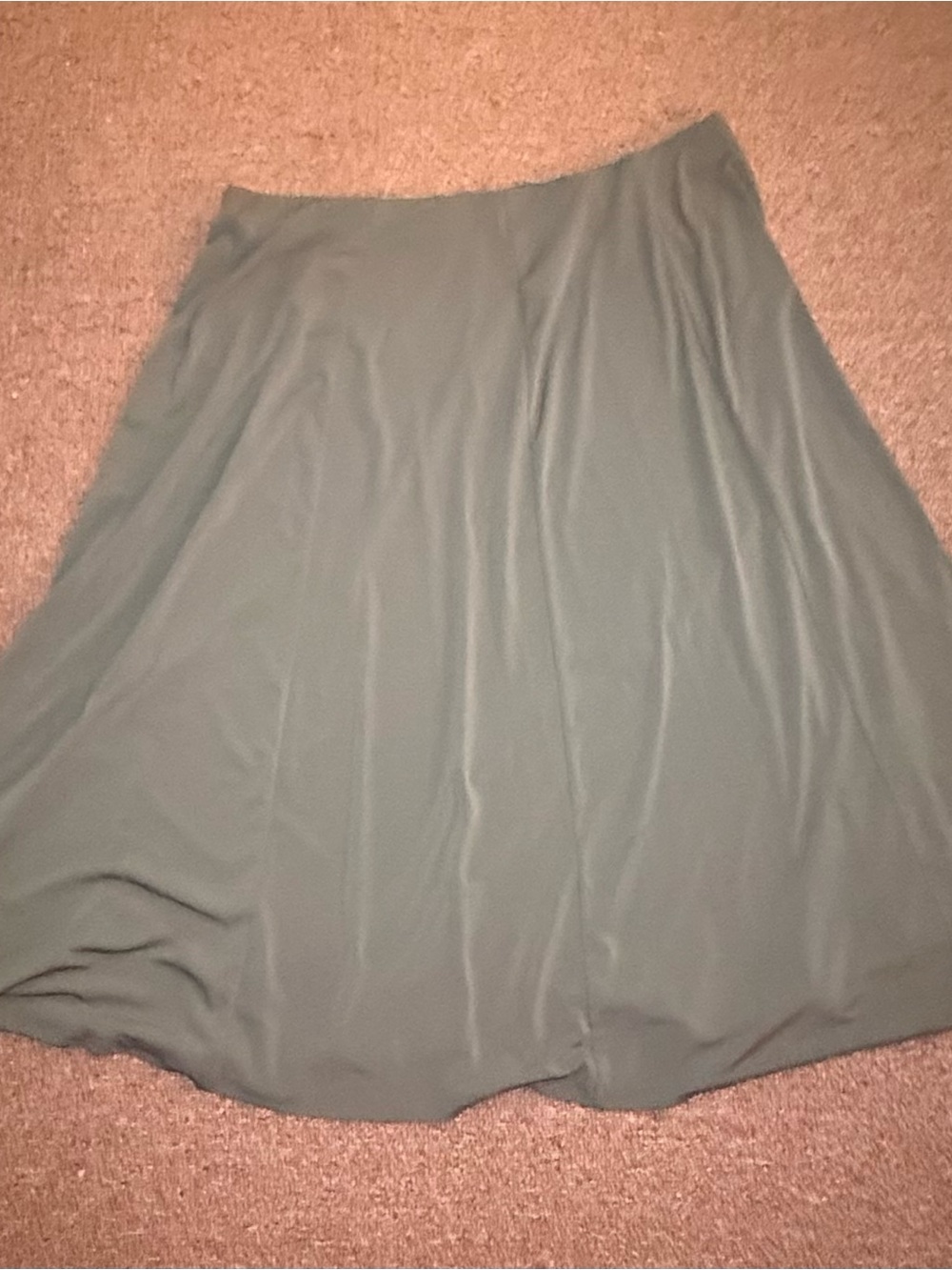 Woman Within Olive A-Line Maxi Skirt